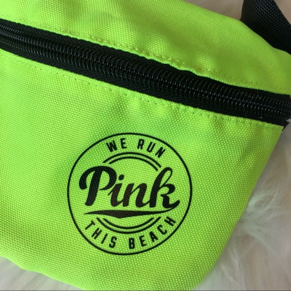 Victoria Secrets Pink Neon Yellow, Black and White Fanny Pack - Picture 2 of 7